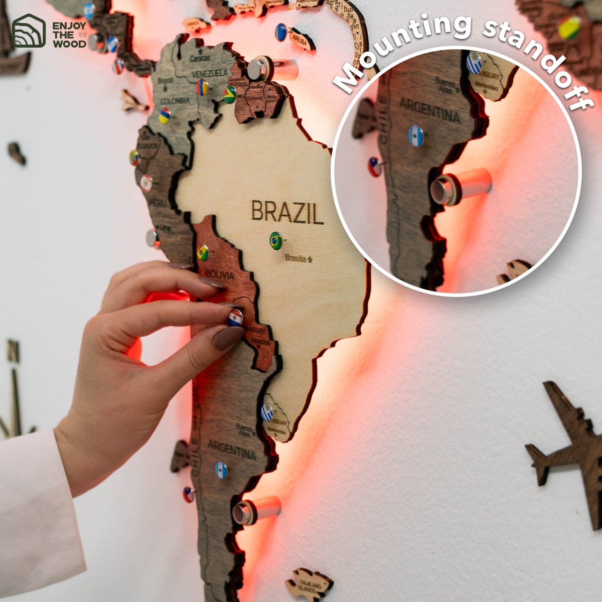 LED  map home decor