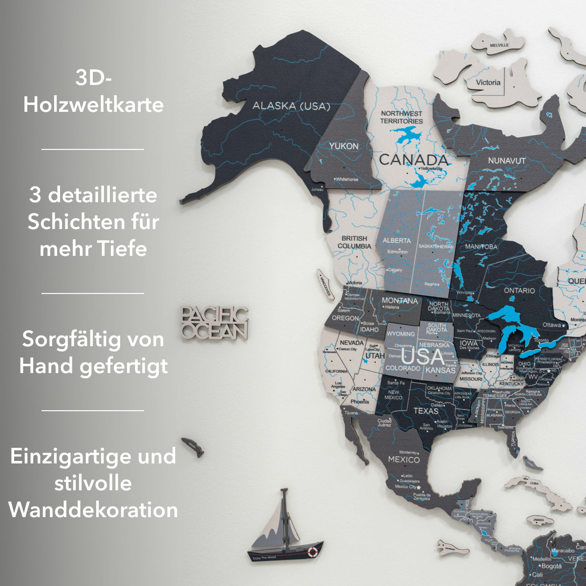 bunte Weltkartenkunst