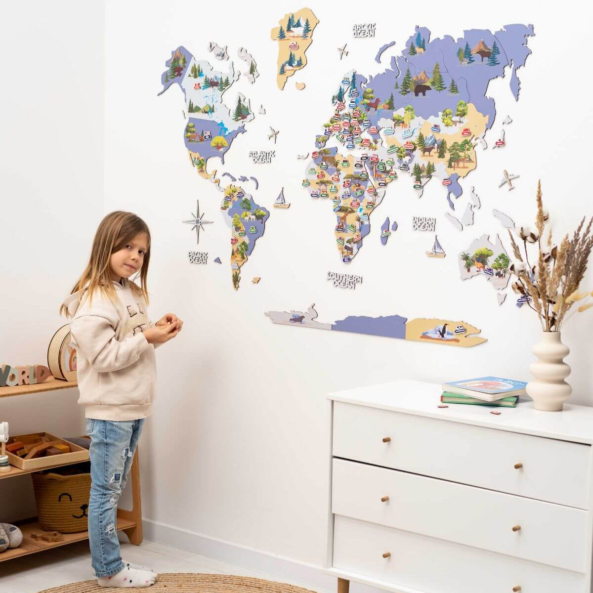 world map nursery