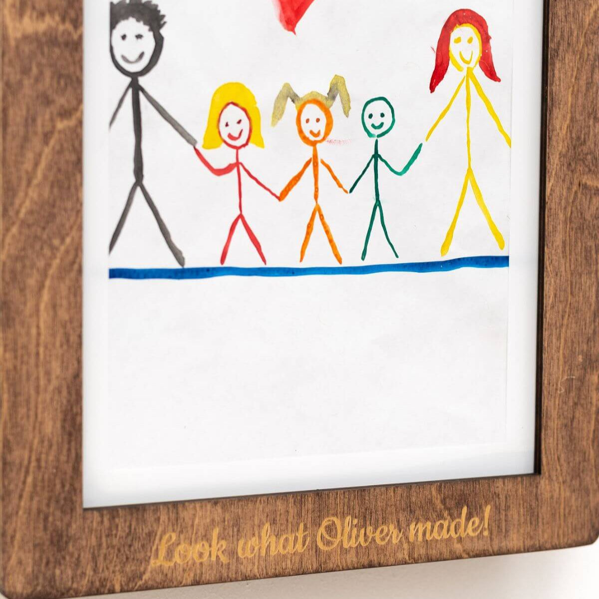 child artwork display frame wood
