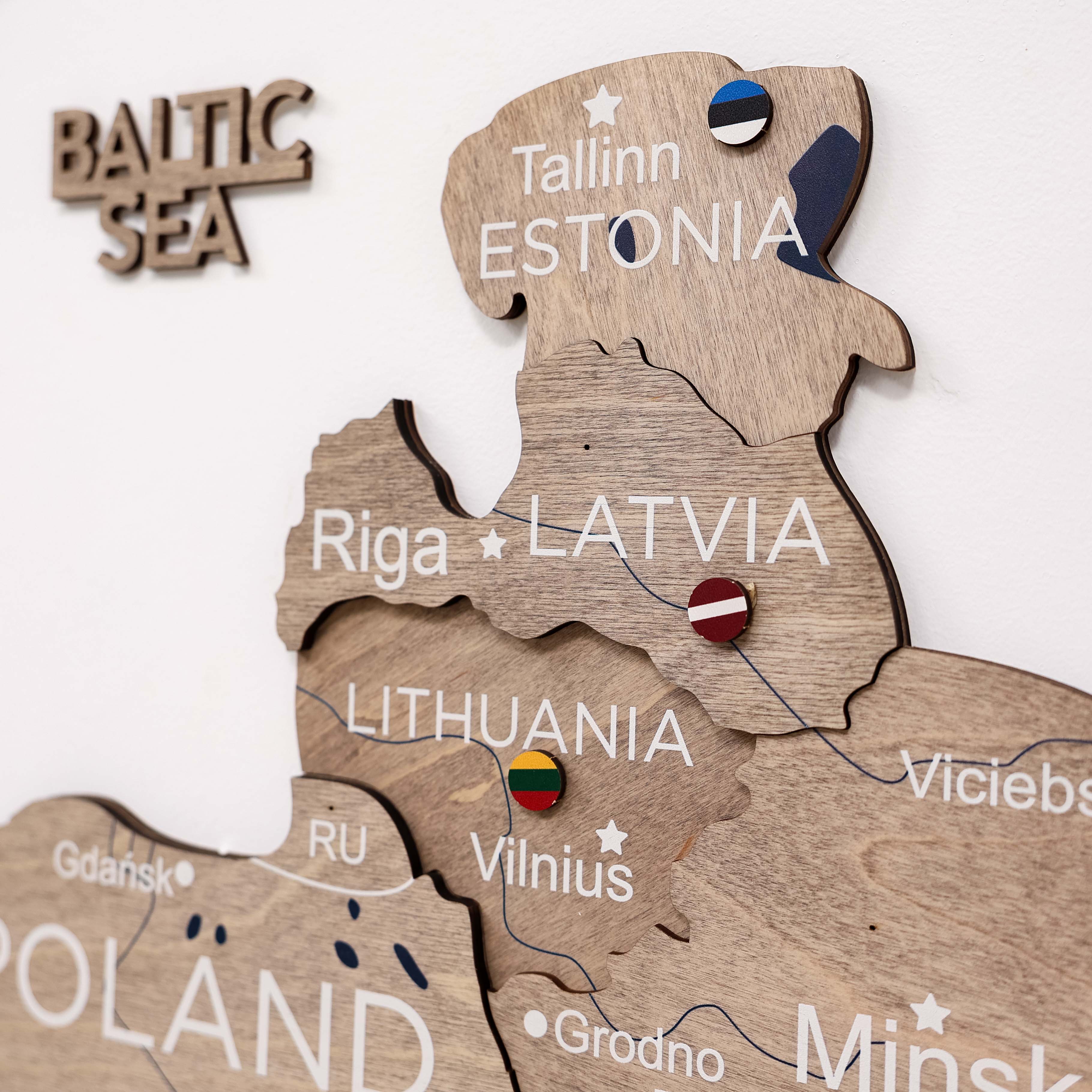 Europa Holzkarte Terra