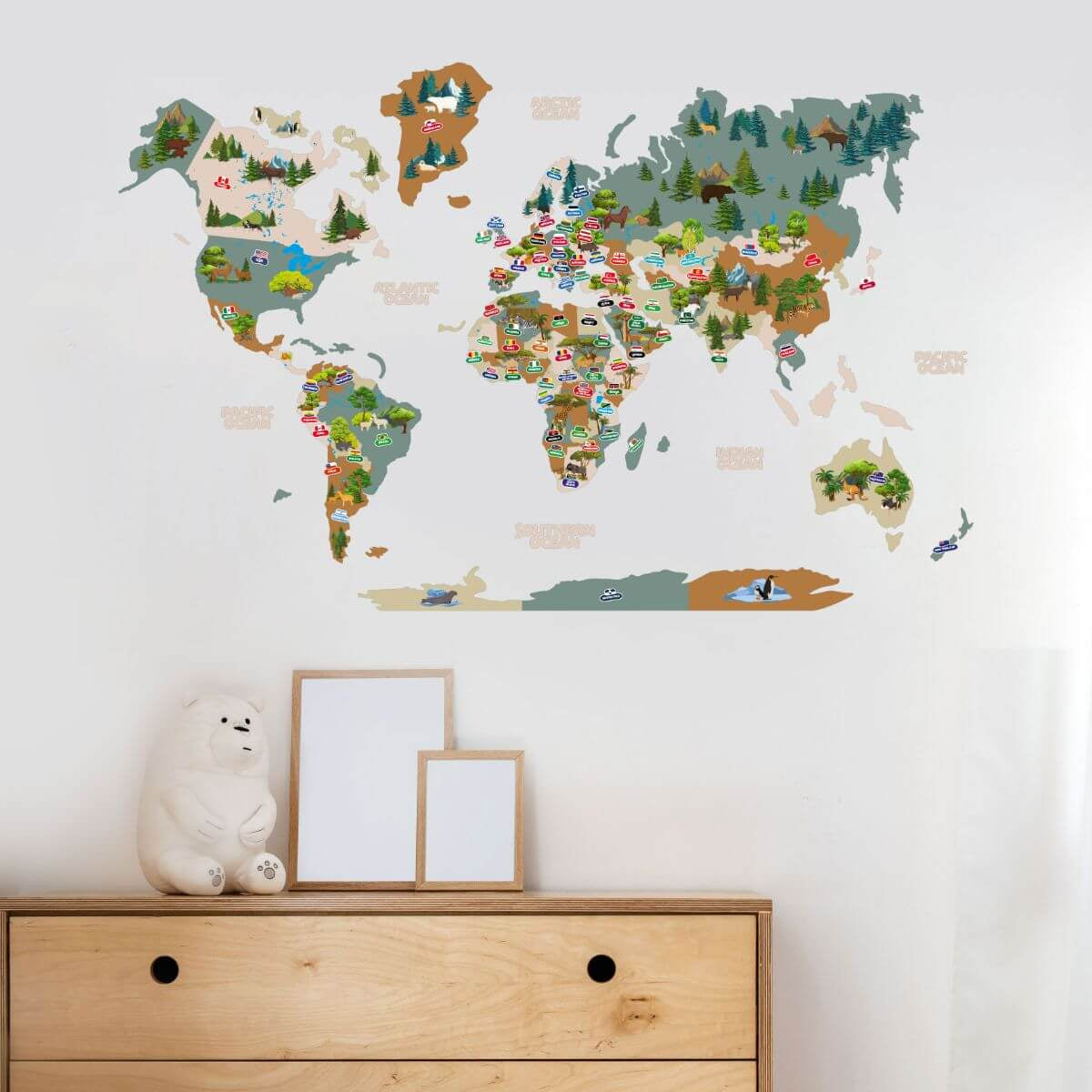 interactive wall map for kids