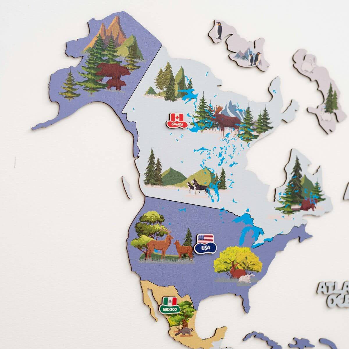 animal world map nursery