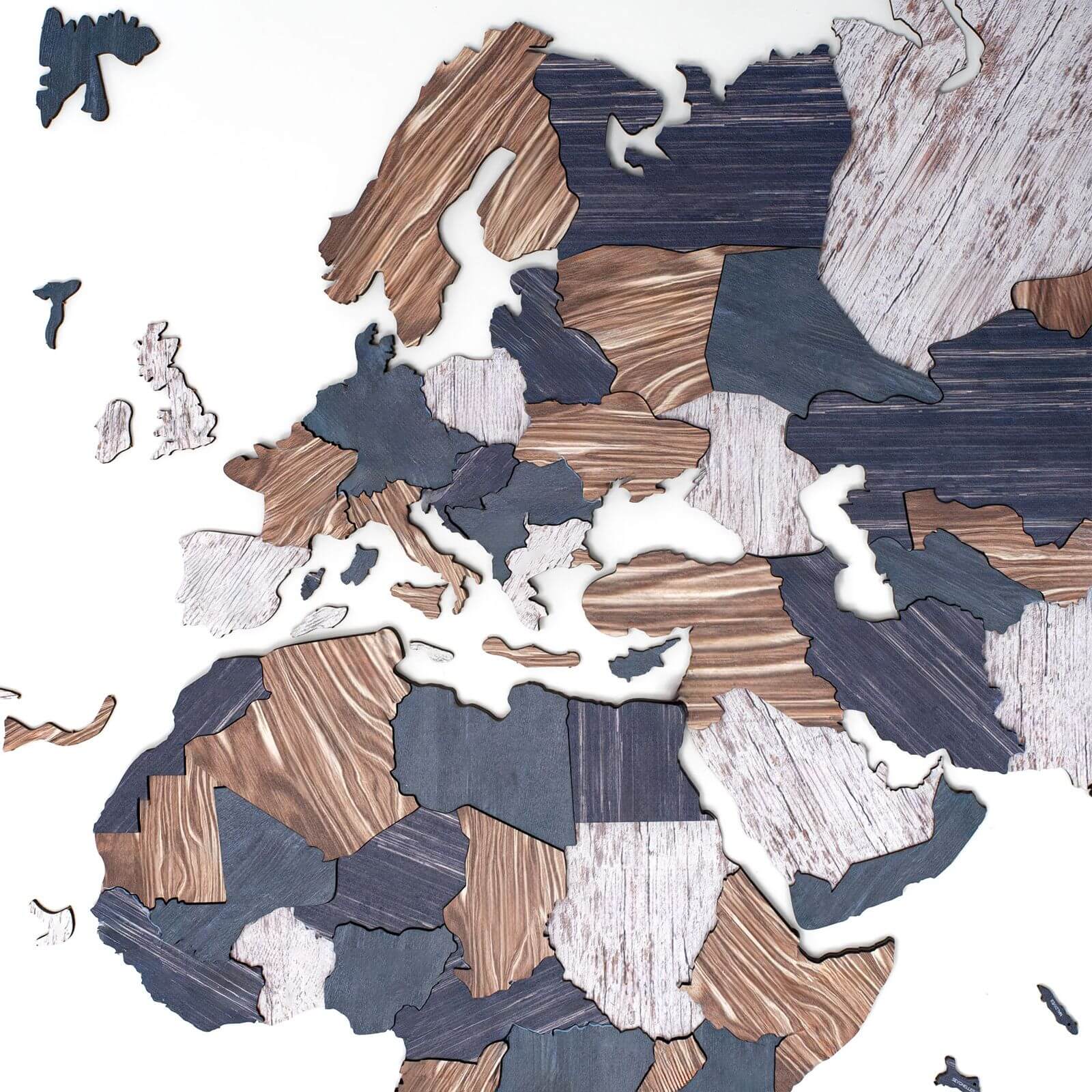 3D Holz Weltkarte Mystery