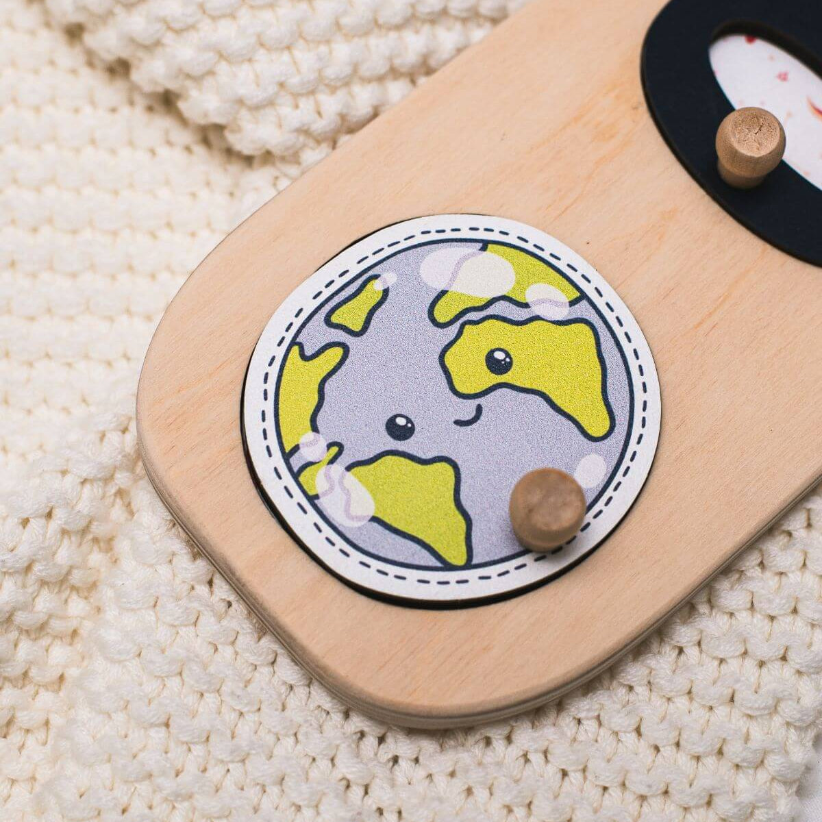 wooden colored name puzzle