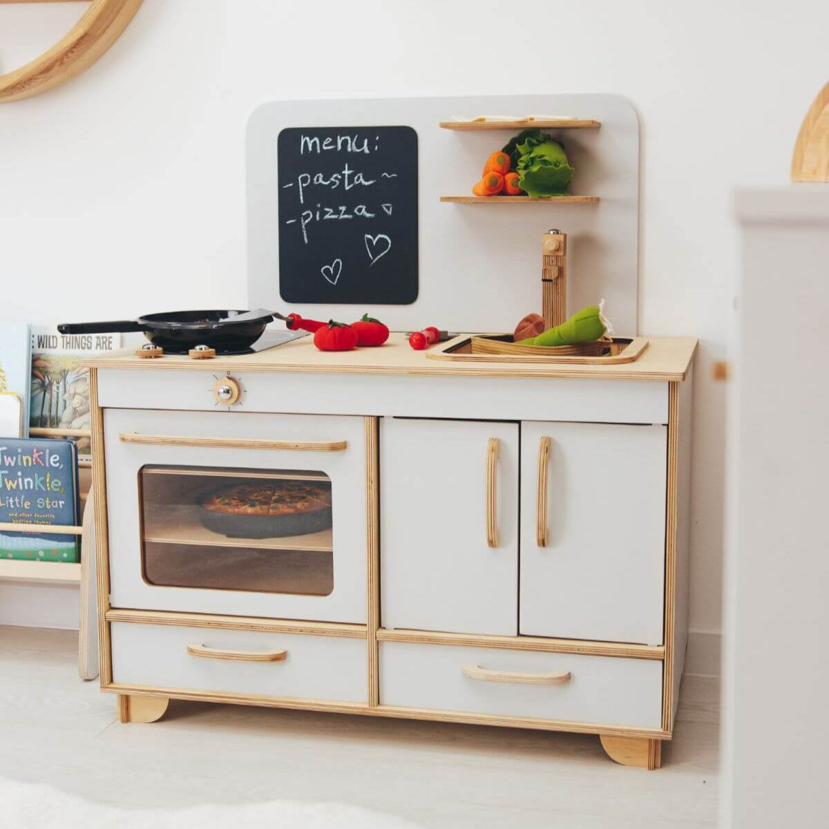 wooden baby kitchen toy