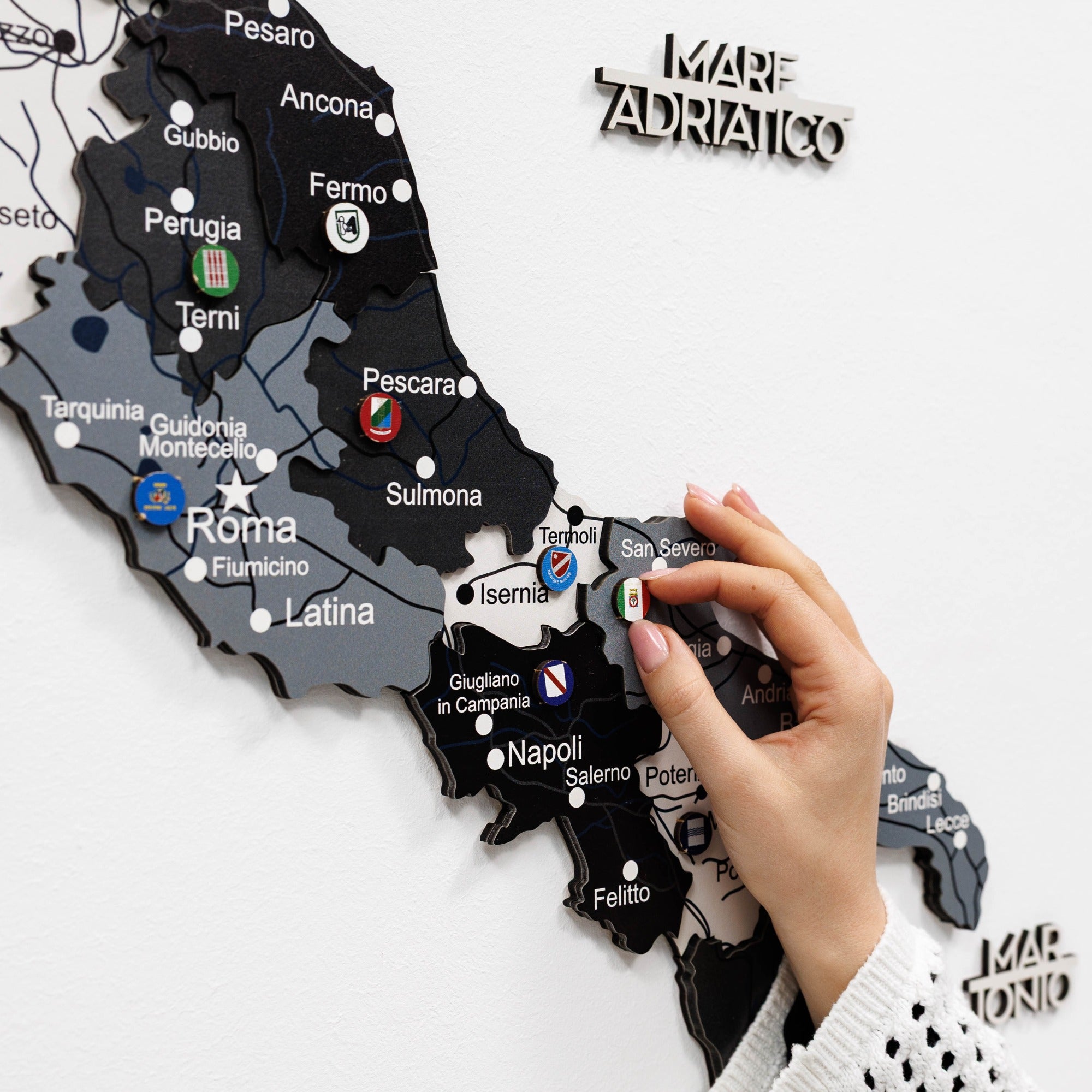 3D Italienkarte aus Holz – Nordik