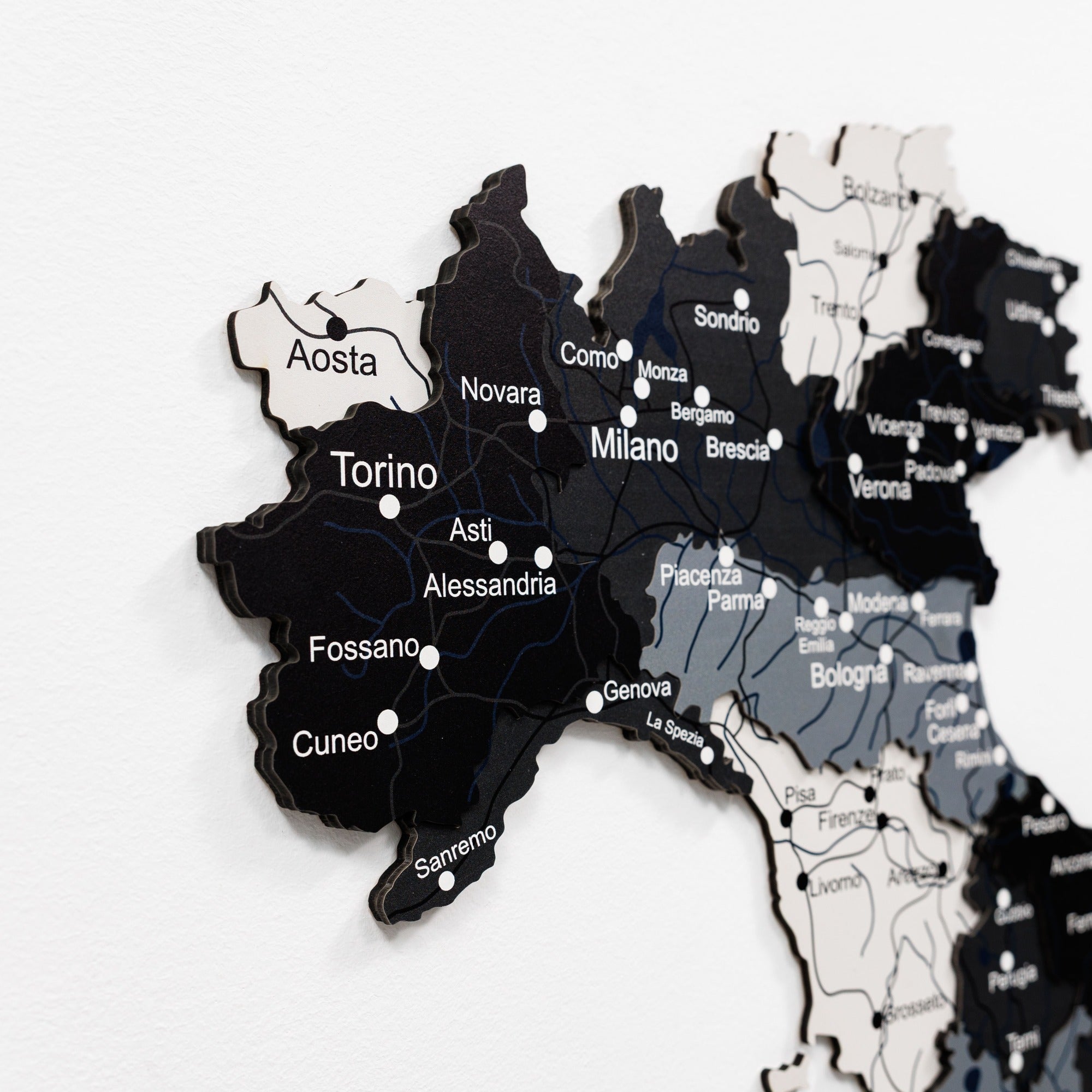 3D Italienkarte aus Holz – Nordik