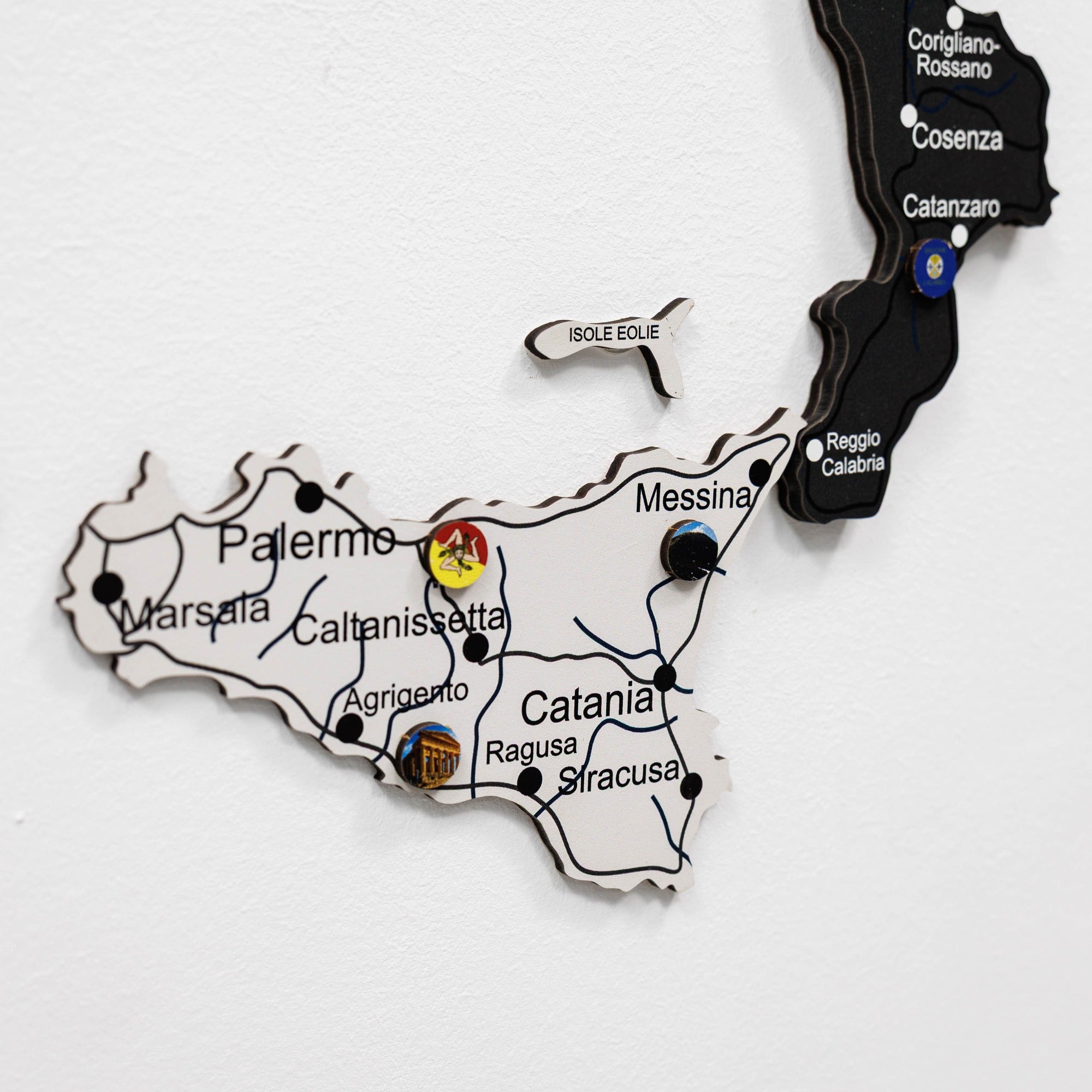 3D Italienkarte aus Holz – Nordik