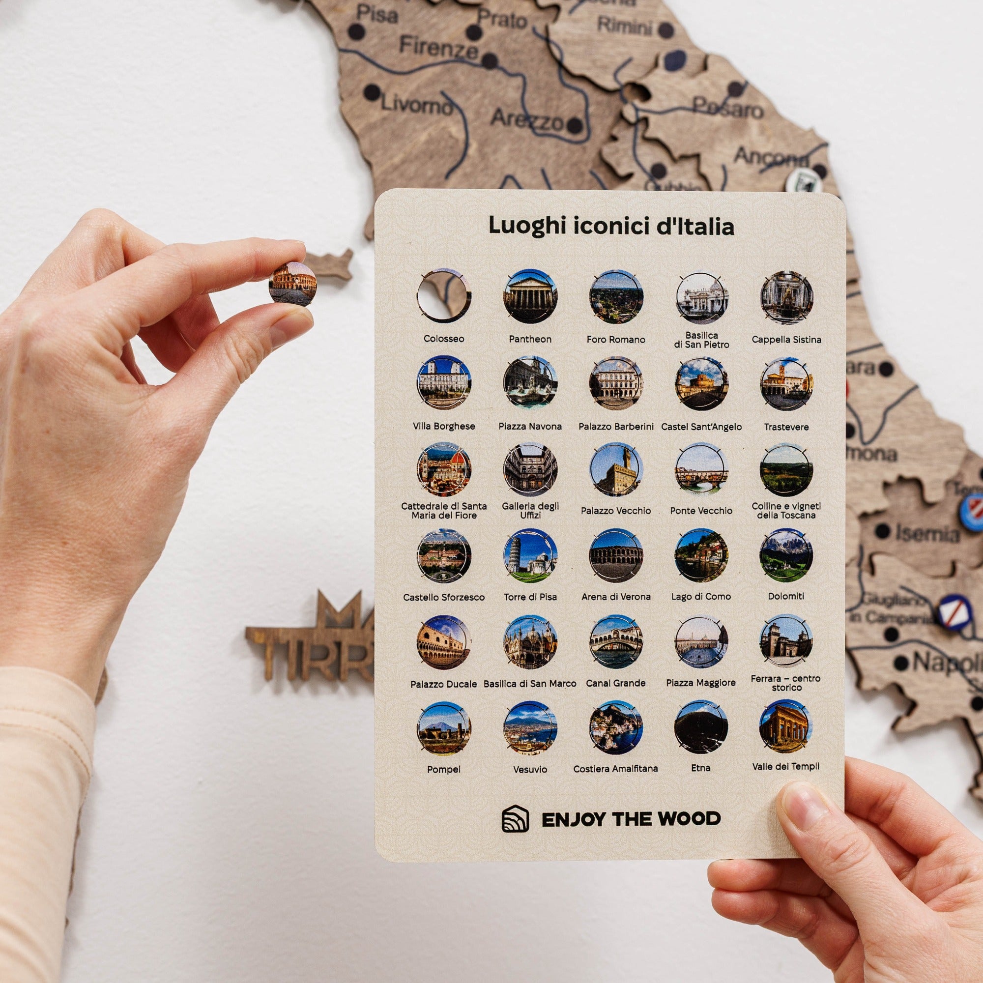 3D Wooden Map of Italy – Terra