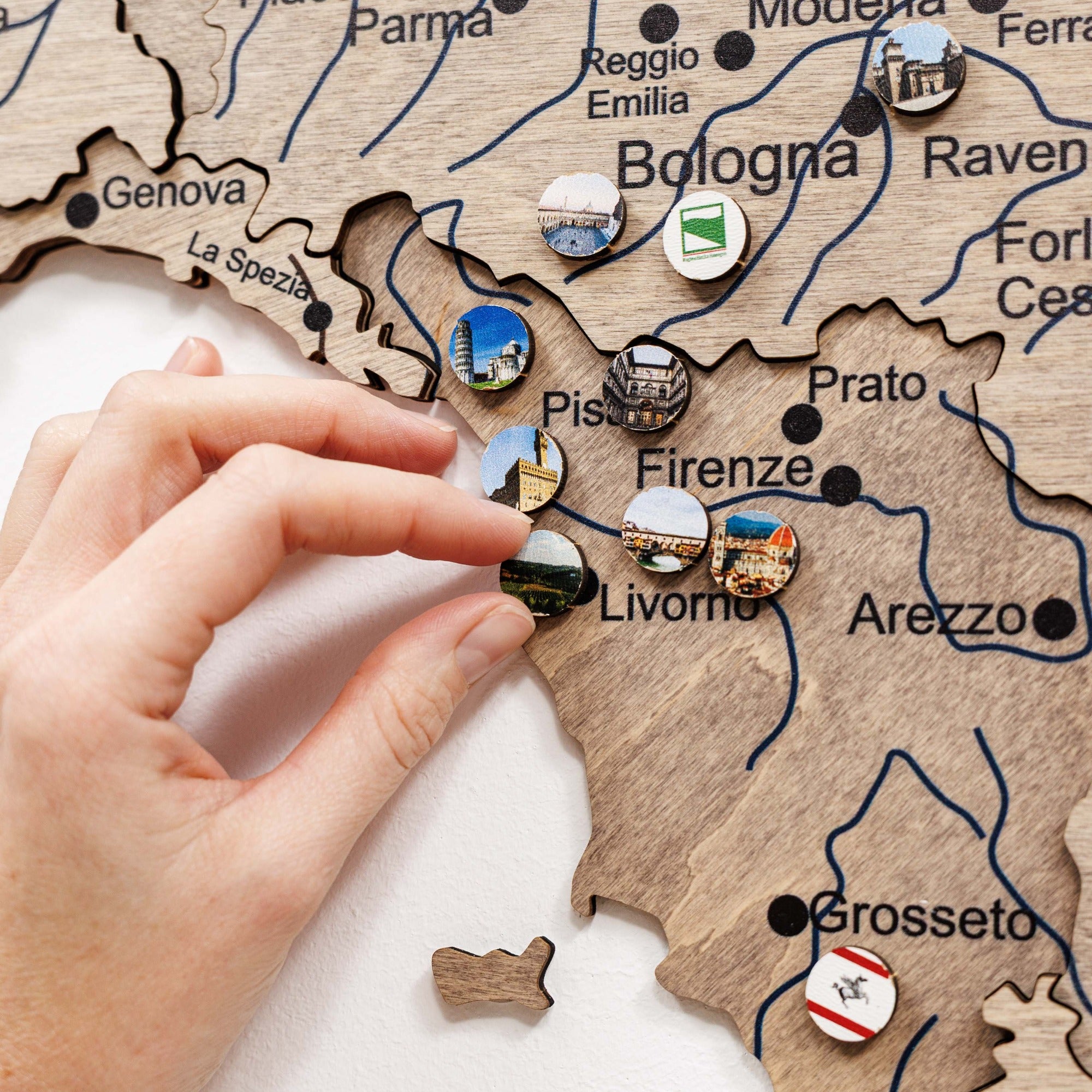 3D Wooden Map of Italy – Terra