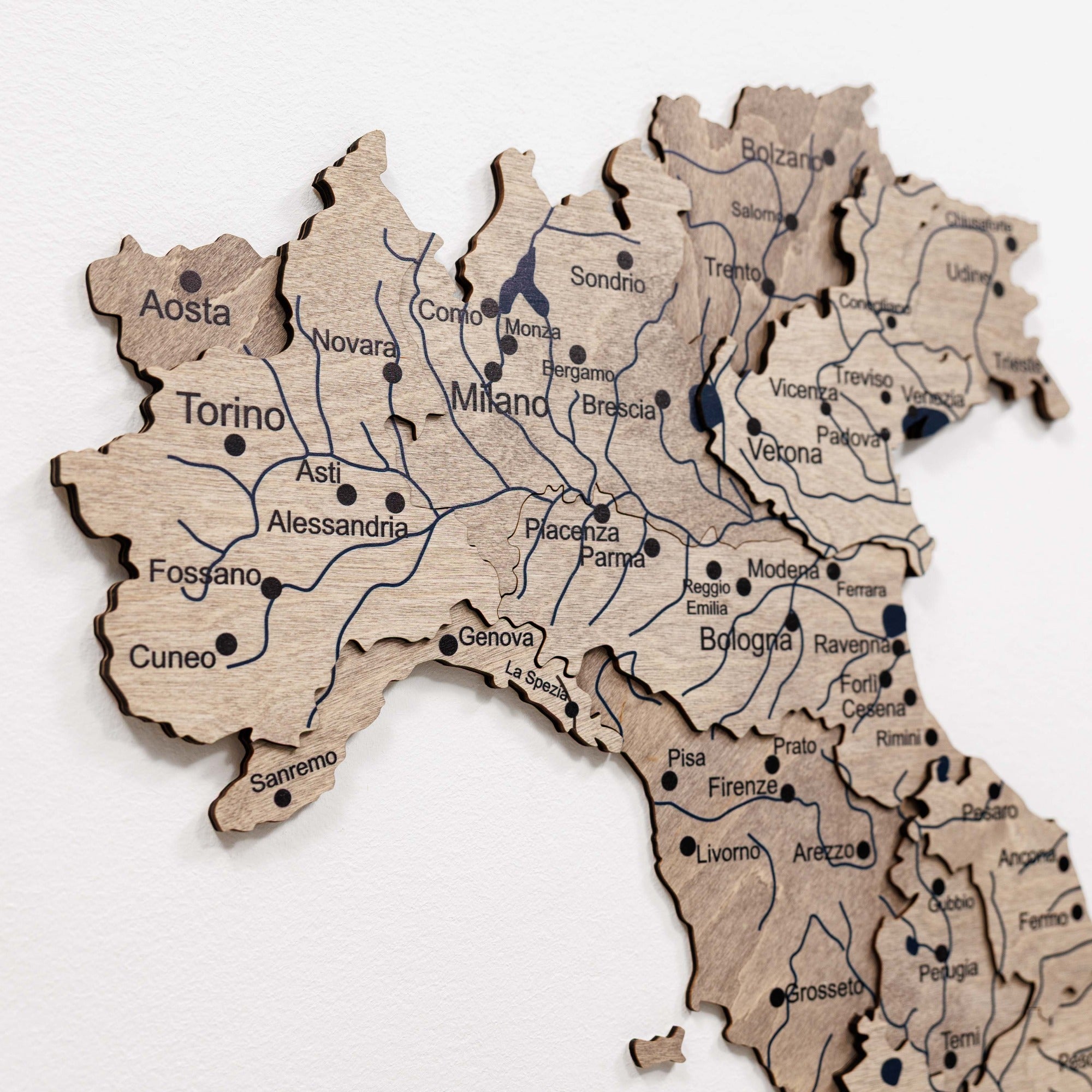 3D Italienkarte aus Holz – Terra