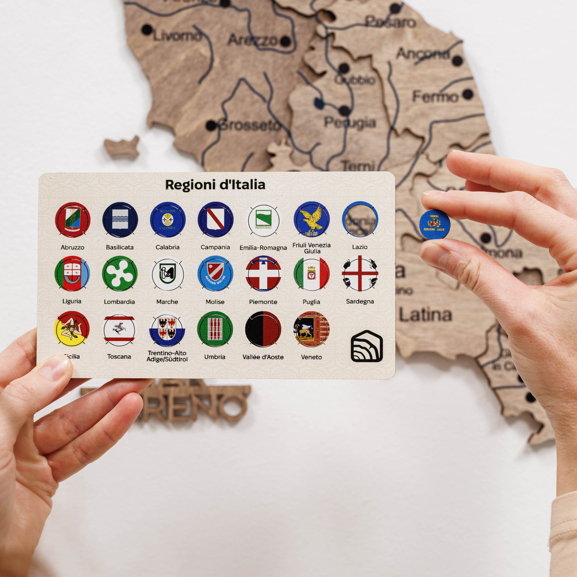 3D Wooden Map of Italy – Terra