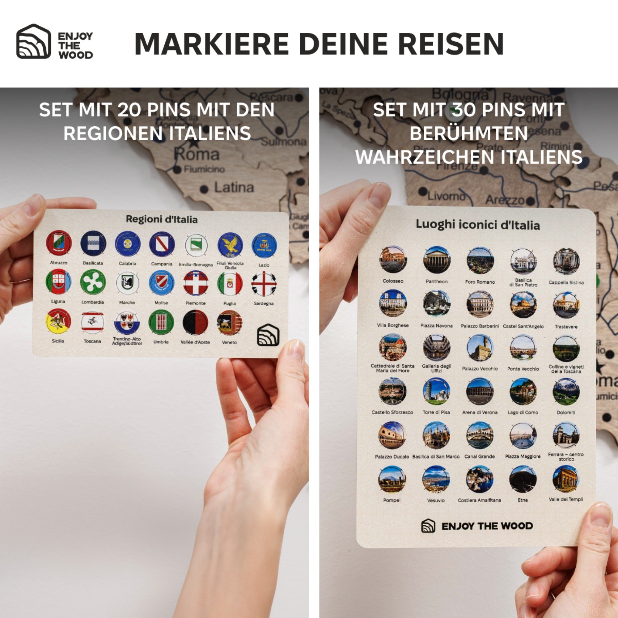 3D Wooden Map of Italy – Terra