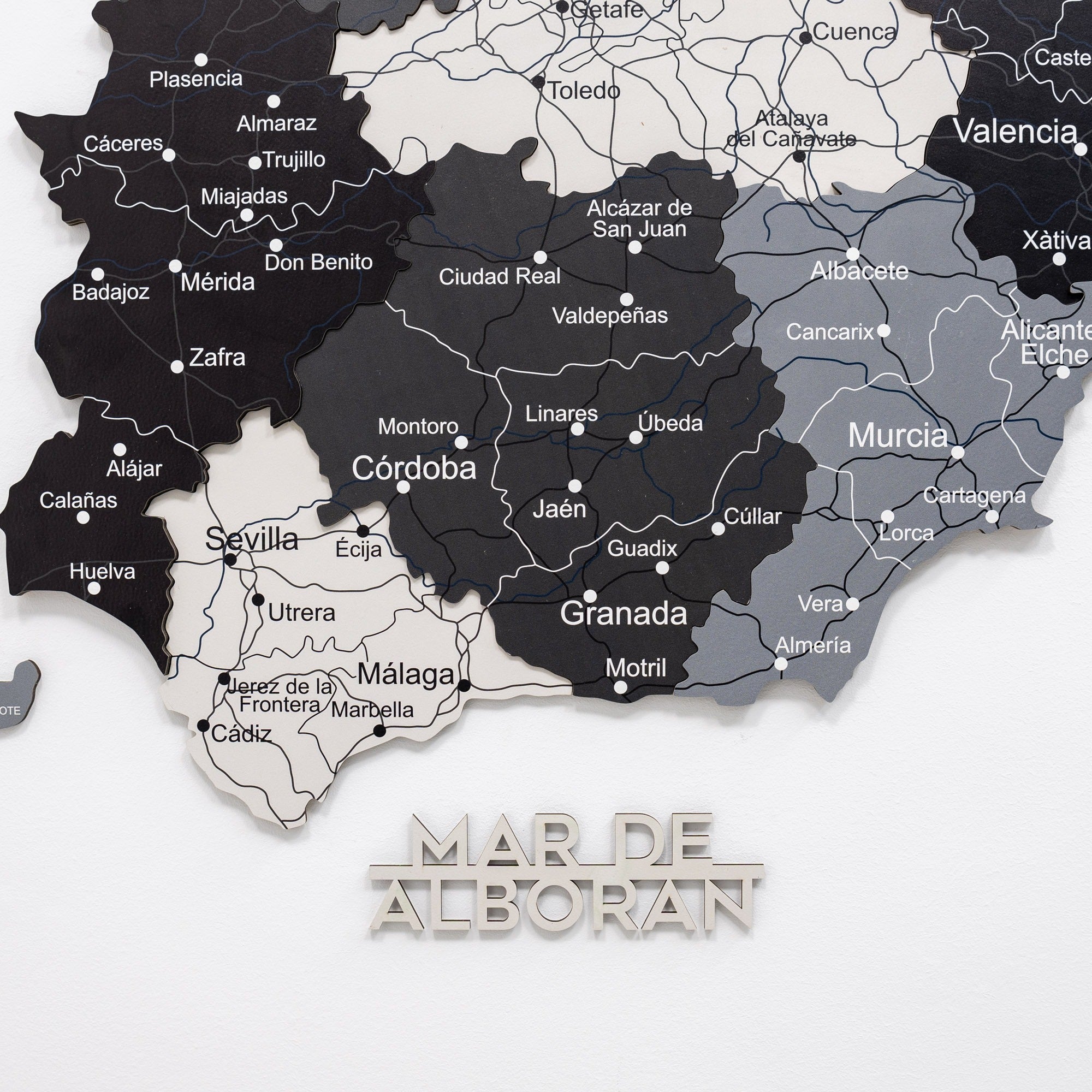 3D Spanienkarte aus Holz – Nordik