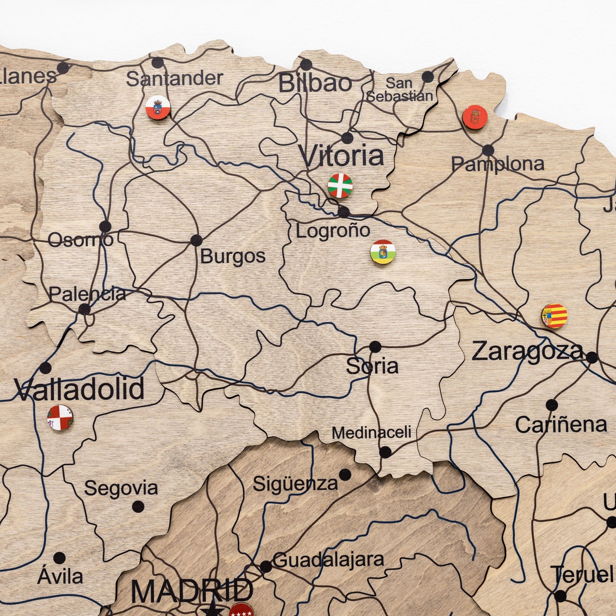 3D Spanienkarte aus Holz – Terra