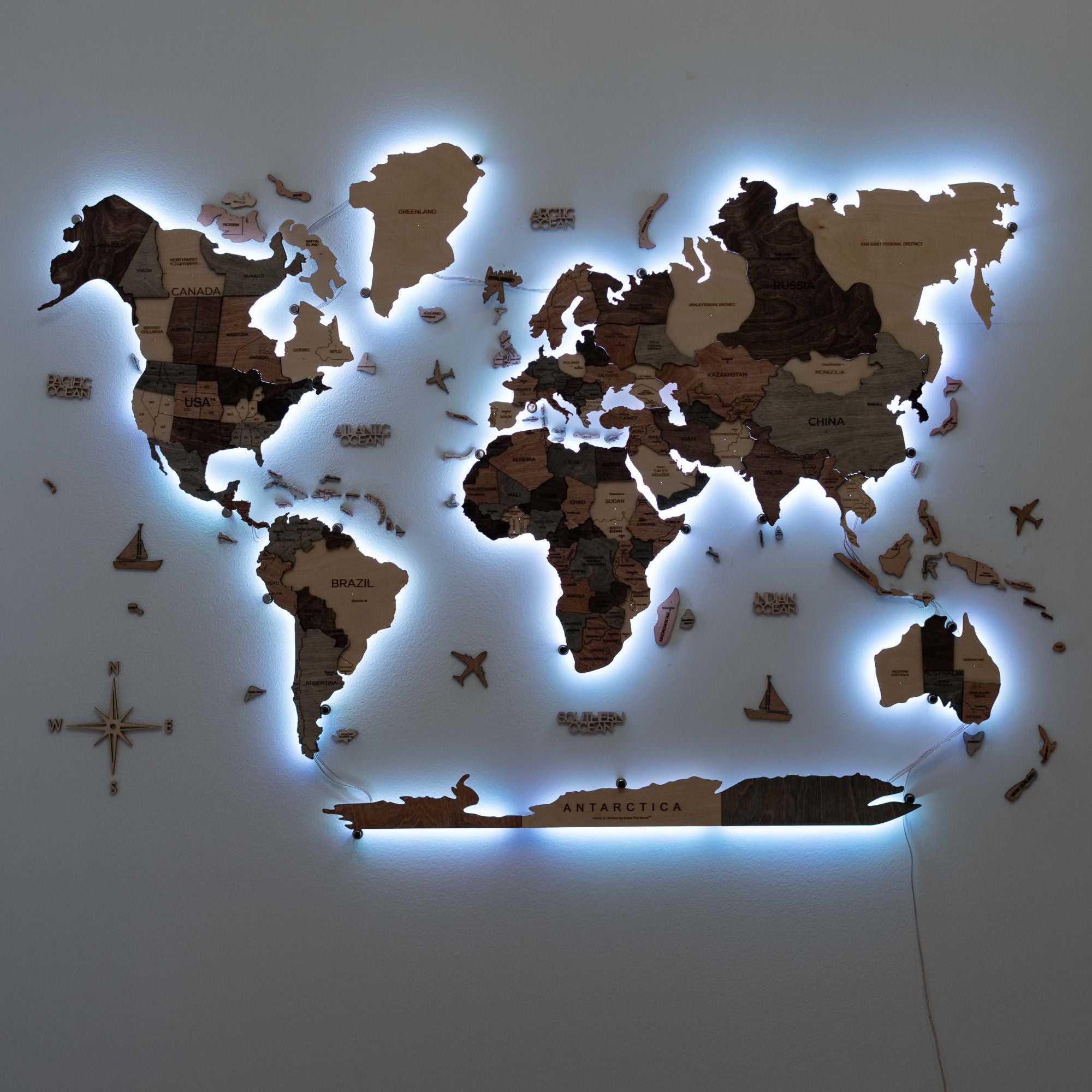 LED  map decor
