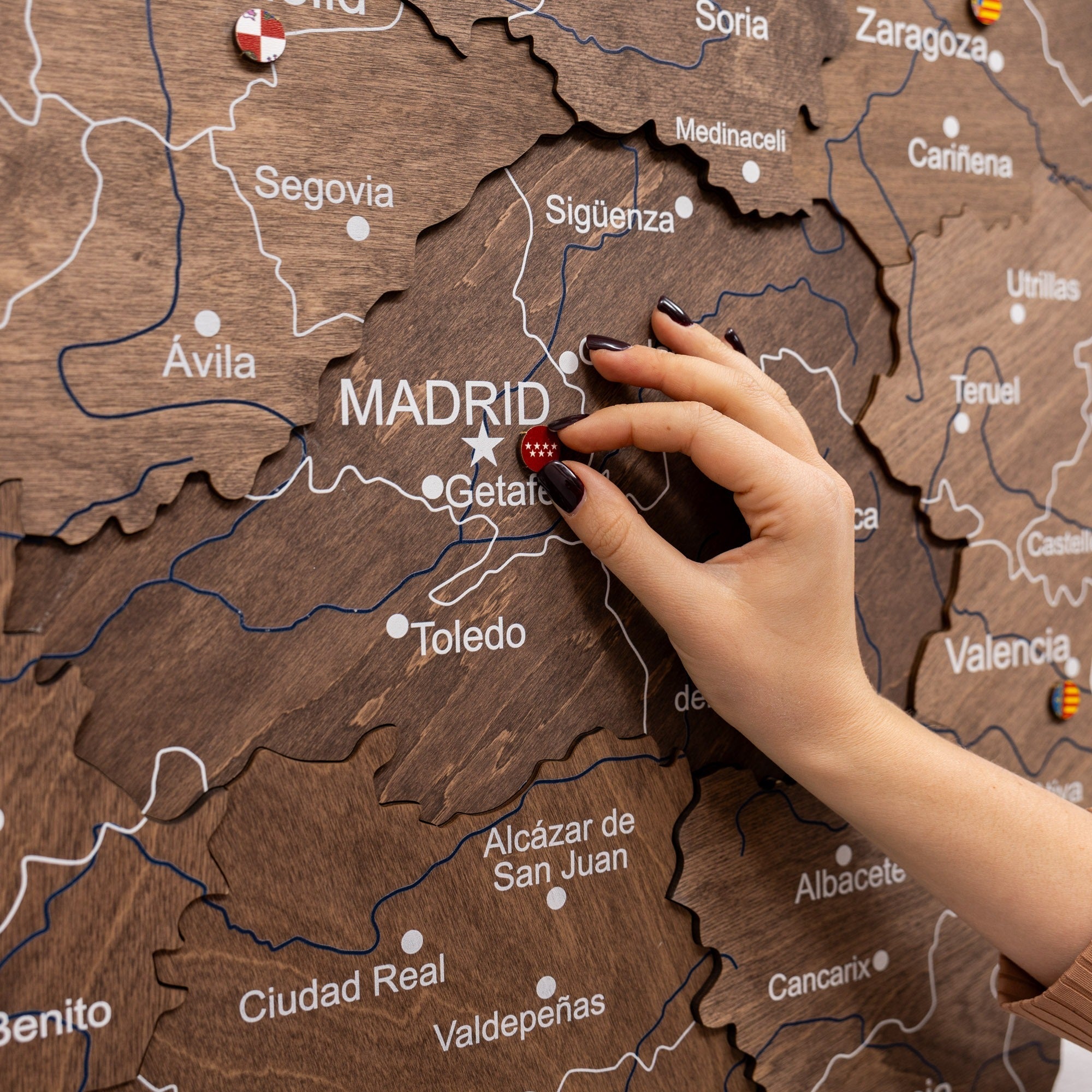 Spain Flag Pins by Enjoy The Wood 