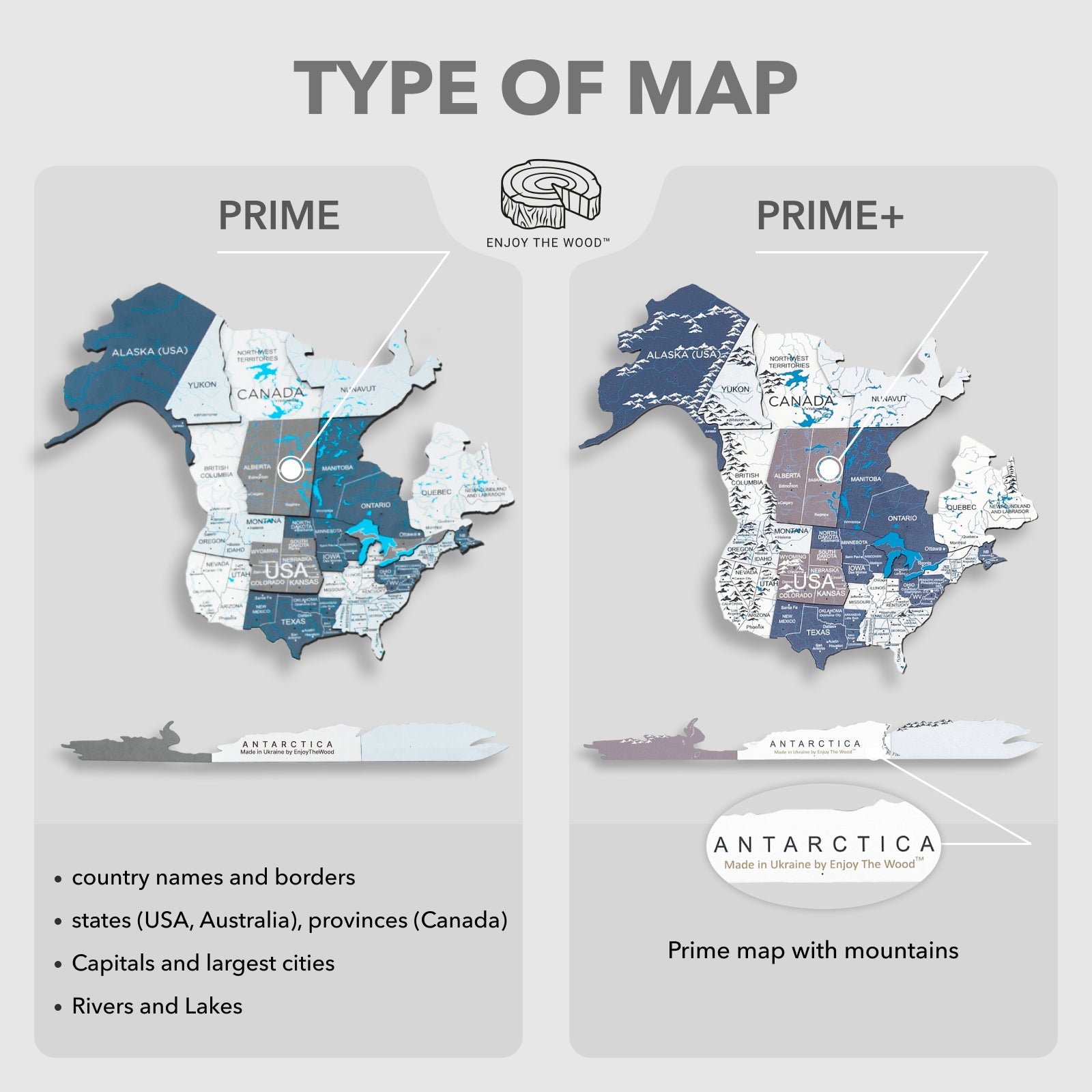 3D-LED / Luminous Holz-Weltkarte 3.0 – Cruise