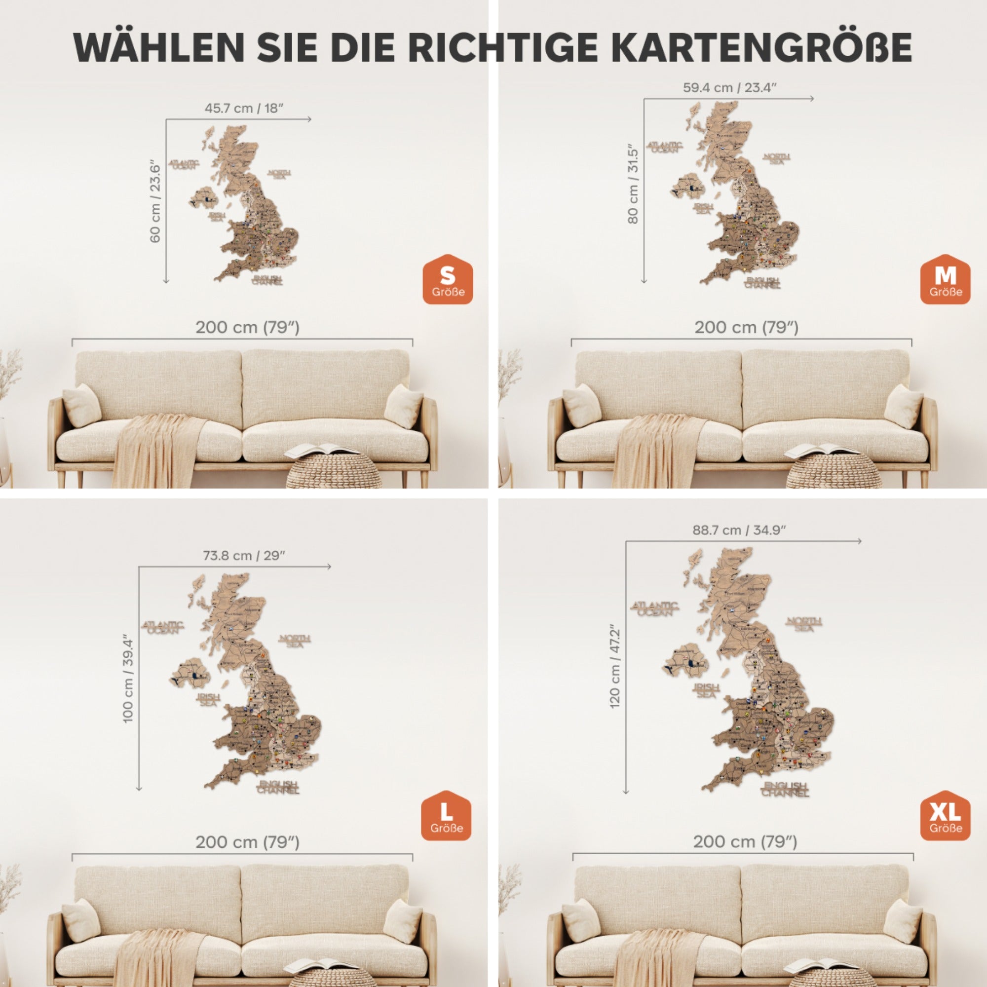 3D Vereinigtes Königreich Holzkarte Terra