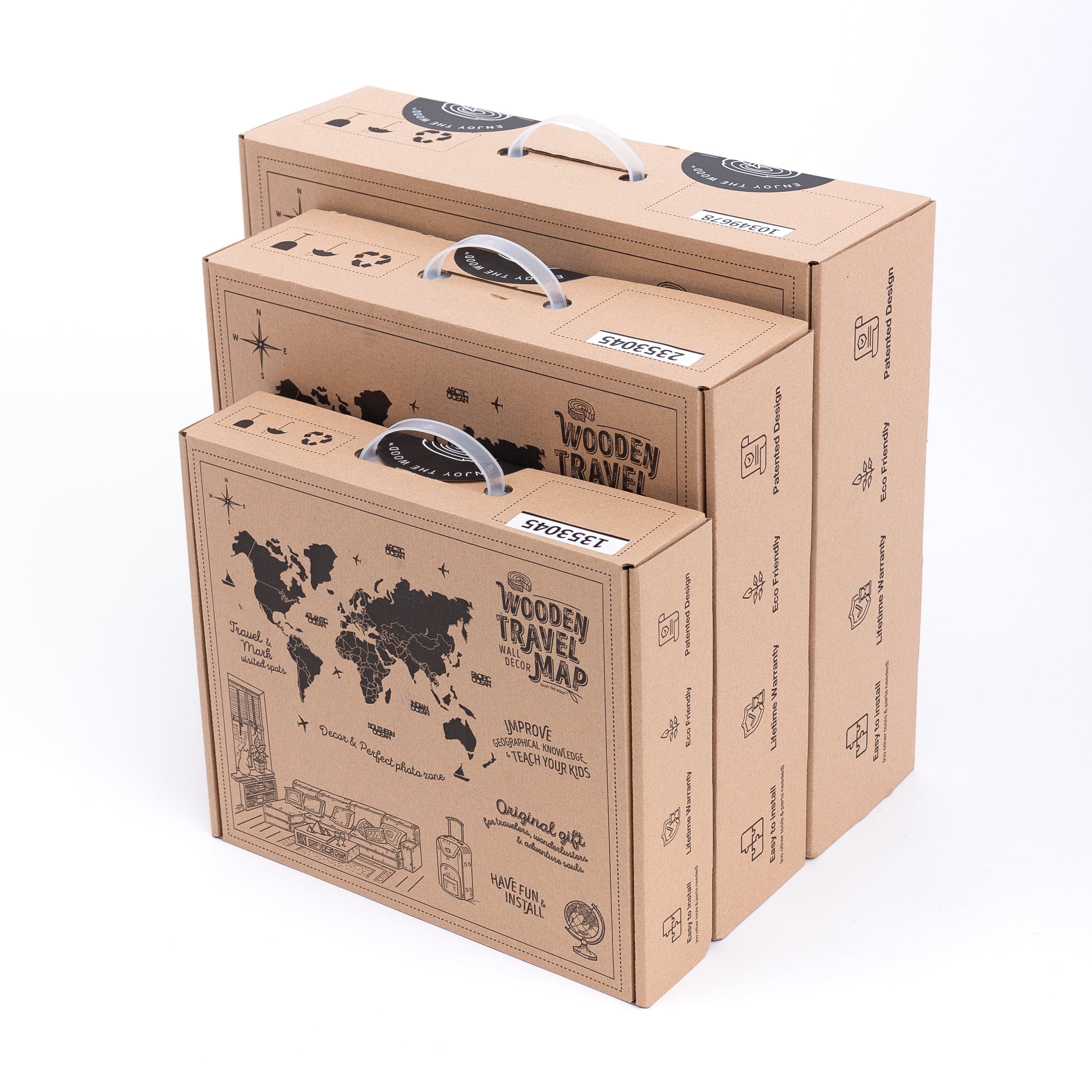  Weltkarte aus Holz Mystery